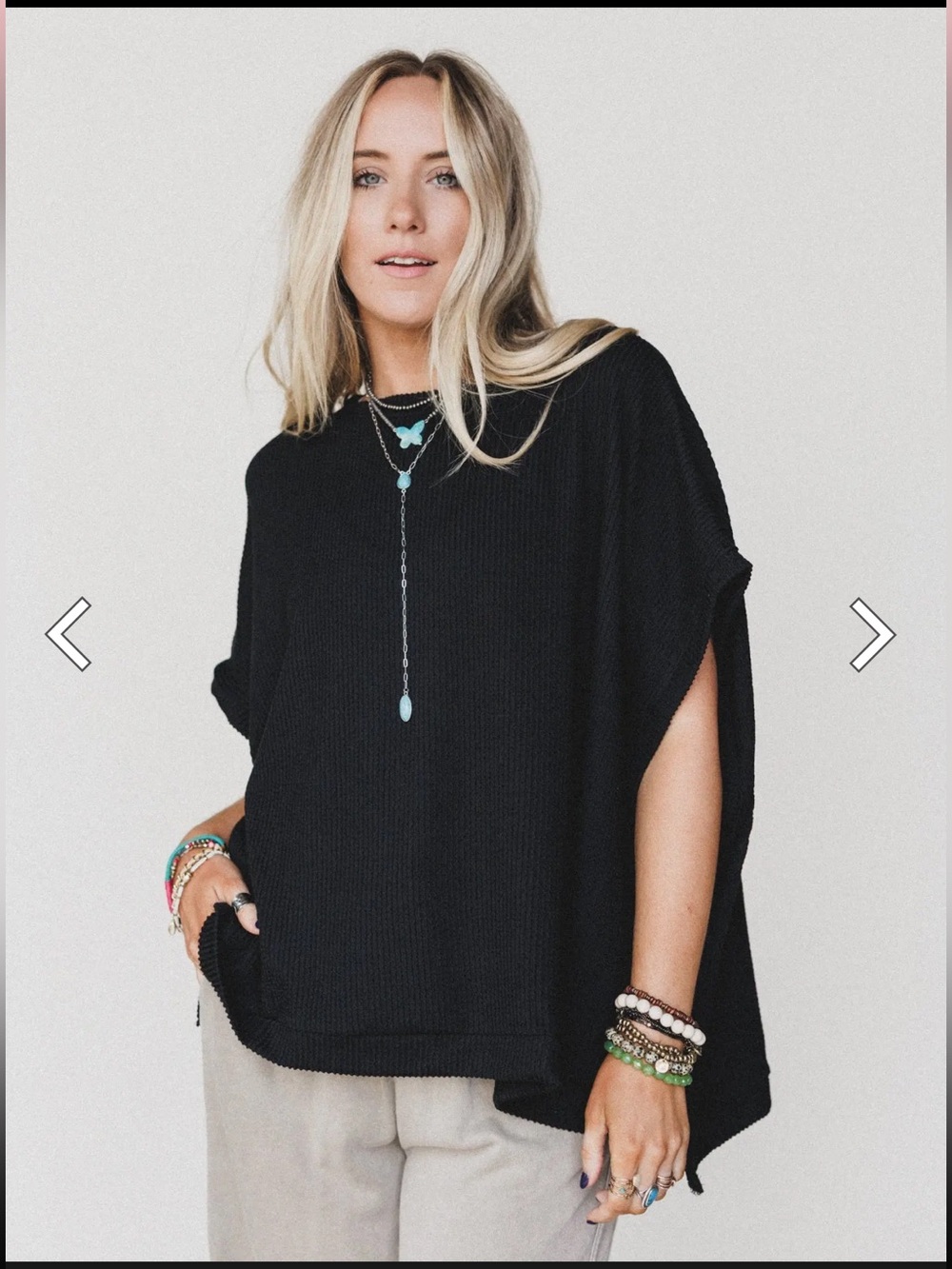 Three Bird Nest Moon Glow Texture Knit Top Size Small NWT